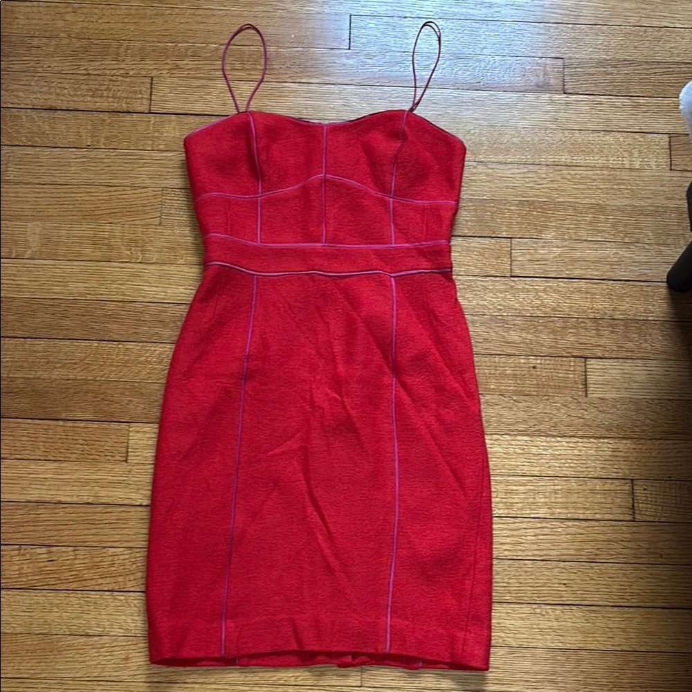 Elegant Red Spaghetti Strap Dress